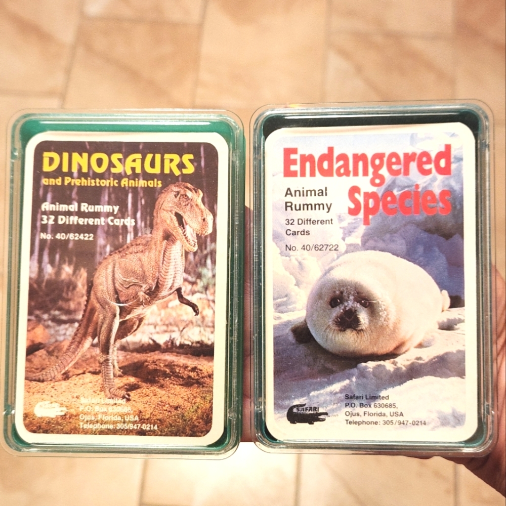 Animal Rummy Dinosaurs & Endangered Species Card Games